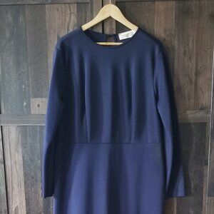 ASOS Club L London Plus Long Sleeve Bodycon Dress NAVY